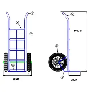 Carrinho Carro Armazém para Cargas 350 kg Metalosa