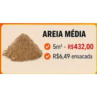 Areia Média - Caminhão com 5 m³